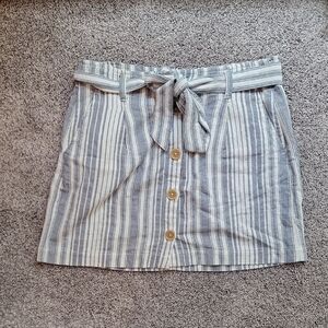 Sanctuary Button Striped Skirt